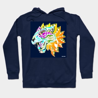 mayan tiger in ecopop pattern zentangle Hoodie